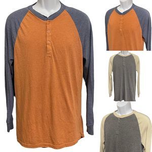 Lularoe The Mark Top Lot Of 2 Henley Shirts Size Small Long Sleeve Buttons